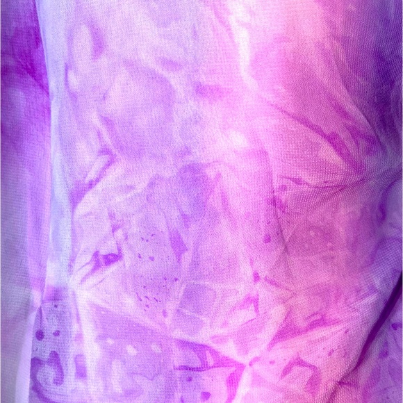 TIFFANYSLABEL PINK/LAVENDER/PURPLE SHEER TIE-DYE DRESS W/EMBELLISHMENT - Picture 5 of 10